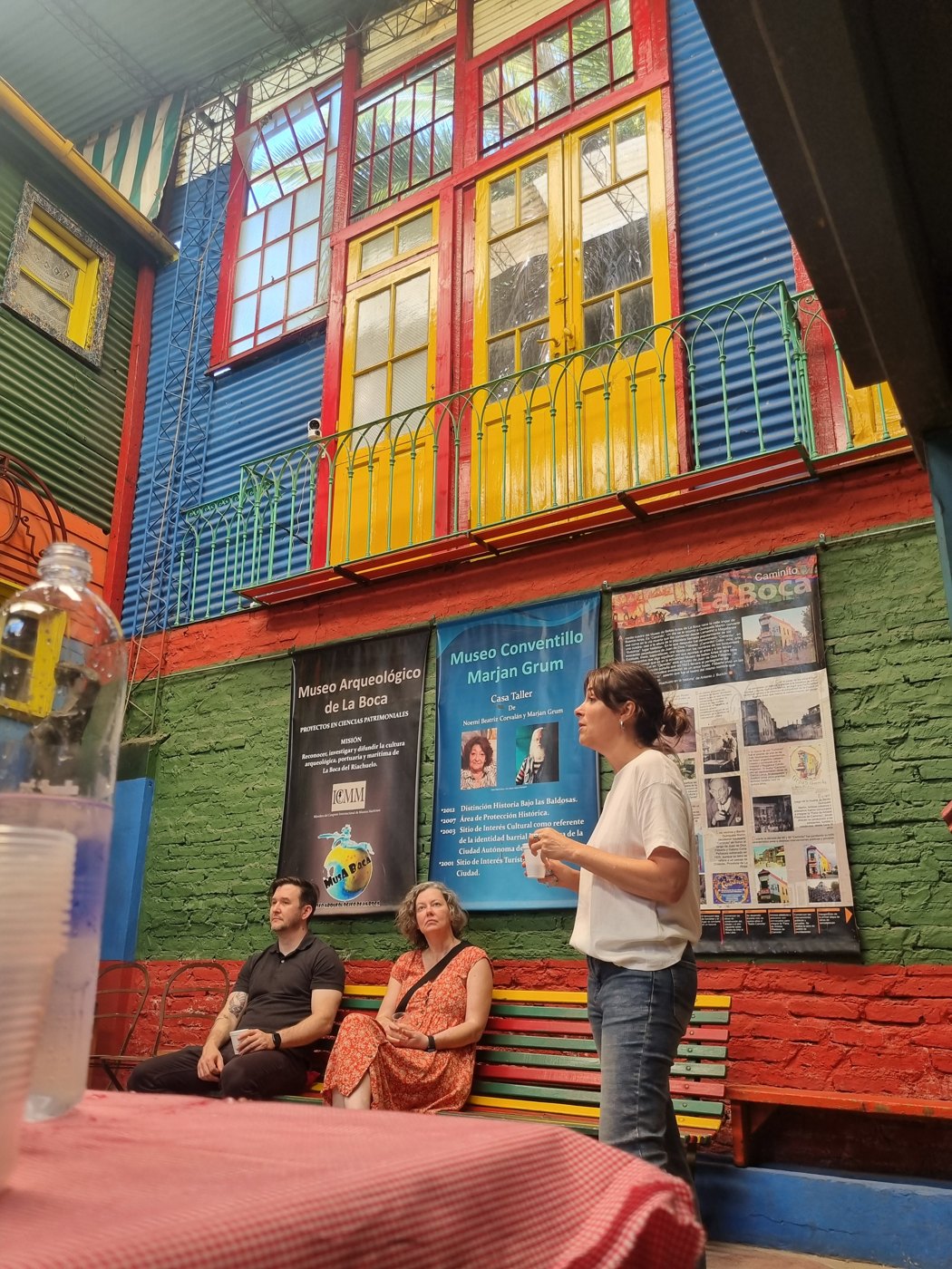 Colorful conventillo courtyard in La Boca